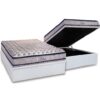 Colchão Casal Blue + Base Box Baú Avalon Branco