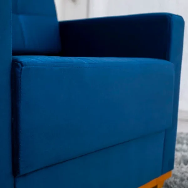 Poltrona Áustria Veludo Azul A16 - Image 4