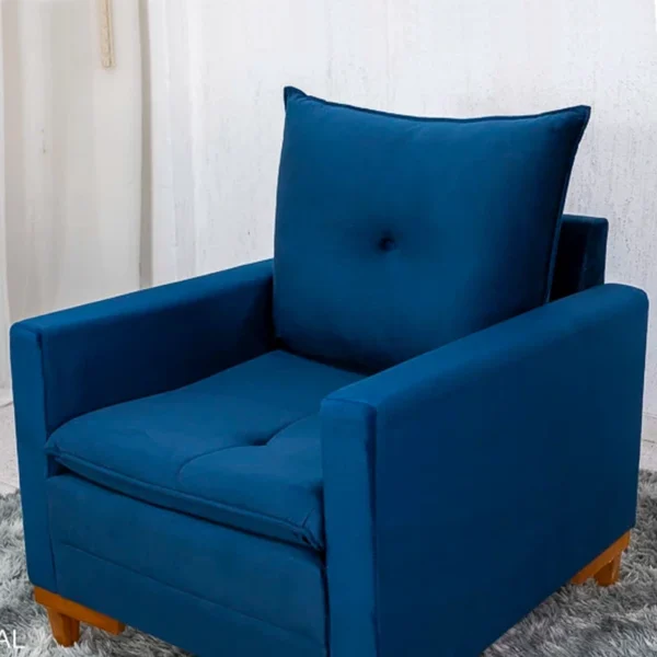 Poltrona Paris Veludo Azul - Image 6