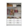 Guarda-Roupa 2 Portas Sevilha(Sem espelho) 1.10m Freijó/Branco - Image 2