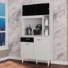 Kit Cozinha Duda 0,90 Branco/Preto
