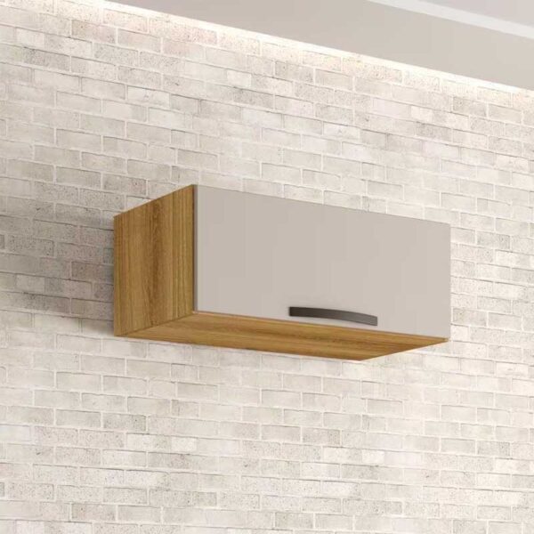 Armário Aéreo Geladeira Cozinha Valência Larg. 0.71m Carvalho/Off White
