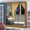 Guarda-Roupa Dubai/Santiago Premium(3 Portas espelhadas) 1.79m Cinamono