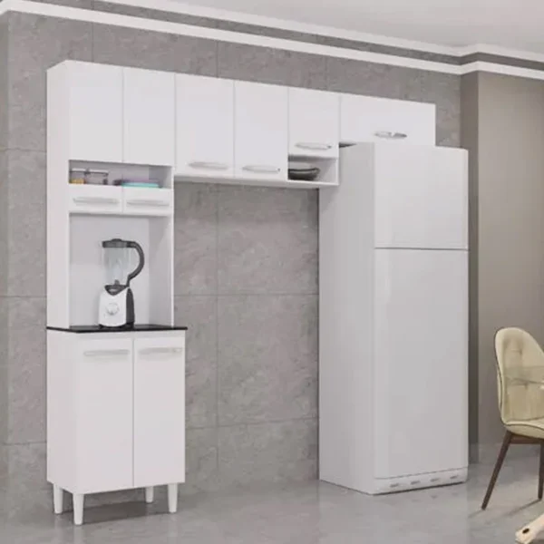 Cozinha Compacta 8 Portas Isadora Larg. 2.02m Branco