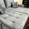 Sofá Cama Chicago Plus 1.80m – Cinza Veludo - Image 2
