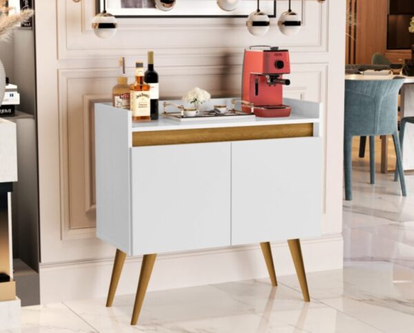 Buffet 2 Portas Gold Branco/Mel/Branco