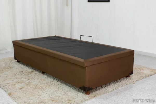 Base Box Baú Solteiro Prime 88x188x38 Sued Chocolate SE - Image 2