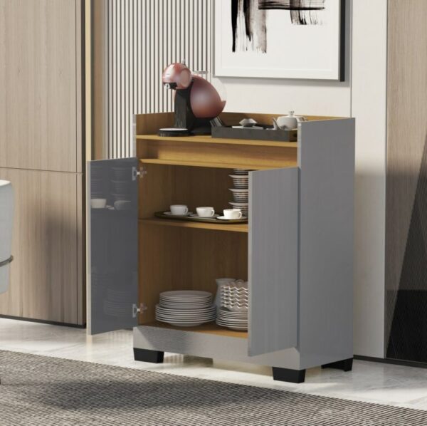 Buffet 2 Portas Real Cinza/Mel – MÓVEIS PRIMUS - Image 2