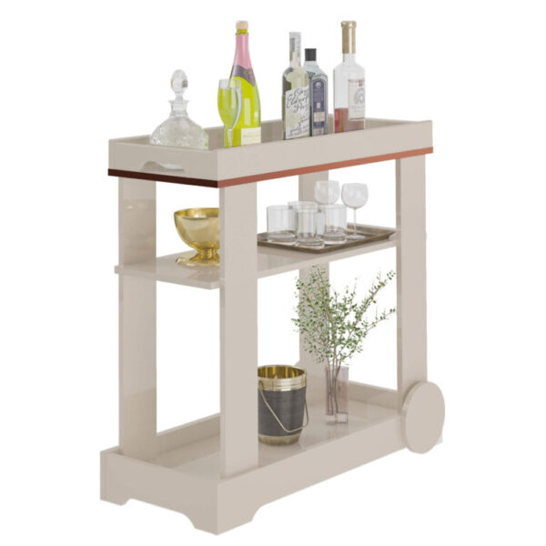 Carrinho Bar Rosé Off White - Image 2