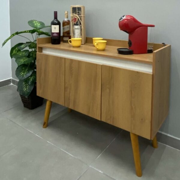 Buffet 3 Portas Gold Mel/Pérola