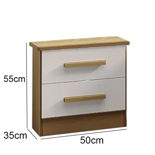 Mesa de Cabeceira New Athos Cinamomo/Off White - Image 2