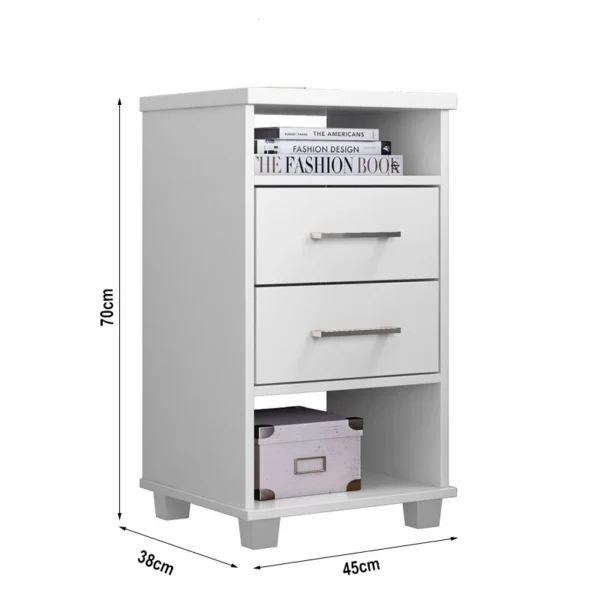 Mesa de Cabeceira Valente Branco - Image 2