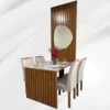 Mesa Jantar Cancun 120×90 C/Espelho 4 Cadeiras Linho Bege - Image 2