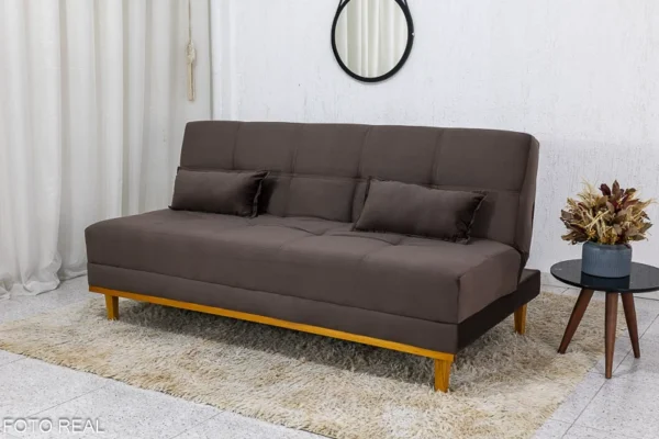 Sofá Cama Madrid larg. 1.80m Molas Bonnel Veludo