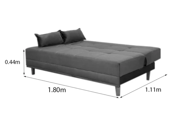 Sofá Cama Madrid larg. 1.80m Molas Bonnel Veludo - Image 2