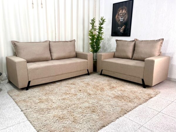 Sofá 3 e 2 lugares 8100 Linho Bege