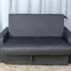 Sofá Cama Daiane Larg. 1.40m com Baú Cinza 250