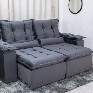 Sofa retratil 2m CINZA